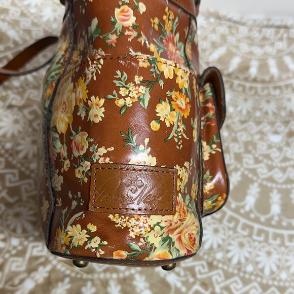 Patricia Nash New Vintage Botanical Floral Rayleigh Leather Tote Bag - Picture 5 of 14